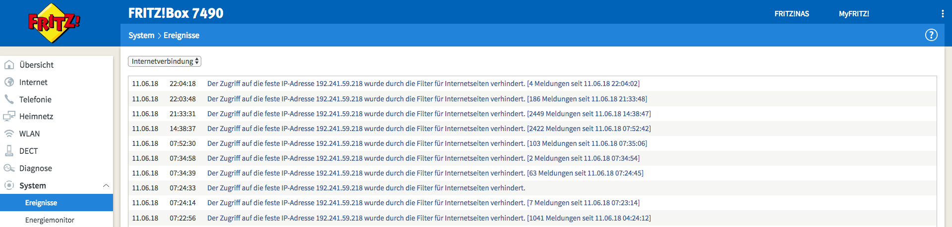 Traffic-Filter für Zmodo's Kameras